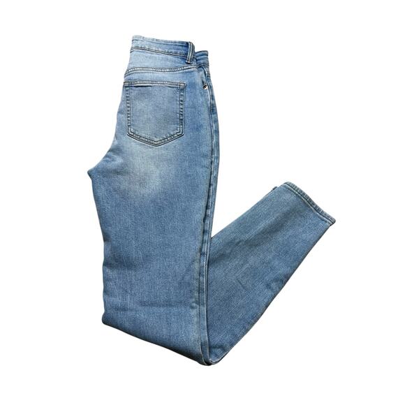 H&M Light Blue Denim Stretch Skinny Regular Waist Full Length Jeans Women Sz 4 - Picture 12 of 13